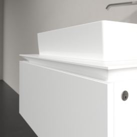 Тумба под раковину Villeroy & Boch Legato 80х38 см с подсветкой ДСП белый матовый B601L0MS