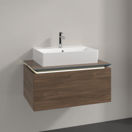 Тумба под раковину Villeroy & Boch Legato 80х38 см с подсветкой ДСП дуб аризона B601L0VH