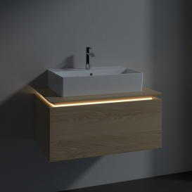 Тумба под раковину Villeroy & Boch Legato 80х38 см с подсветкой ДСП северный дуб B601L0VJ