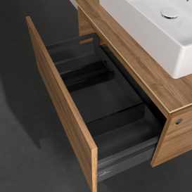 Тумба під раковину Villeroy & Boch Legato 80х38 см з підсвічуванням ДСП дуб канзас B601L0RH
