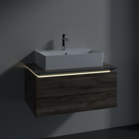 Тумба під раковину Villeroy & Boch Legato 80х38 см з підсвічуванням ДСП кам'яний дуб B601L0RK