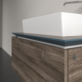 Тумба під раковину Villeroy & Boch Legato 80х38 см з підсвічуванням ДСП кам'яний дуб B601L0RK