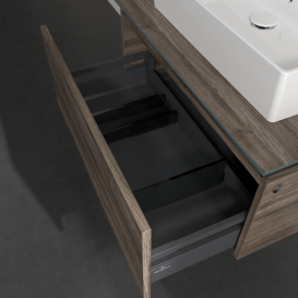 Тумба під раковину Villeroy & Boch Legato 80х38 см з підсвічуванням ДСП кам'яний дуб B601L0RK