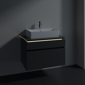 Тумба под раковину Villeroy & Boch Legato 80х55 см с подсветкой МДФ/ДСП глянцевый серый B602L0FP