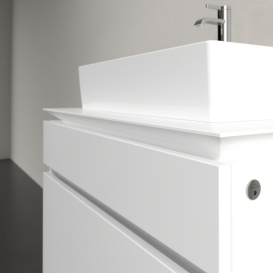 Тумба под раковину Villeroy & Boch Legato 80х55 см с подсветкой ДСП белый матовый B602L0MS