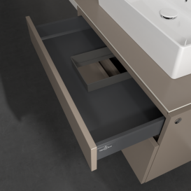 Тумба под раковину Villeroy & Boch Legato 80х55 см с подсветкой ДСП трюфель серый B602L0VG