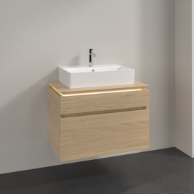 Тумба під раковину Villeroy&Boch Legato 80х55 см з підсвічуванням ДСП північний дуб  B602L0VJ