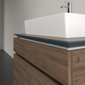 Тумба под раковину Villeroy & Boch Legato 80х55 см с подсветкой ДСП дуб аризона B602L0VH