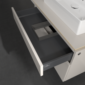 Тумба под раковину Villeroy & Boch Legato 80х55 см с подсветкой ДСП нежно-серый B602L0VK