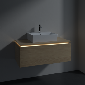 Тумба під раковину Villeroy&Boch Legato 100х38 см з підсвічуванням ДСП північний дуб B603L0VJ