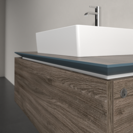 Тумба під раковину Villeroy & Boch Legato 100х38 см з підсвічуванням ДСП кам'яний дуб B603L0RK