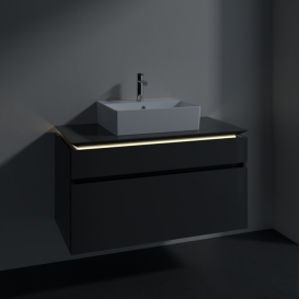 Тумба под раковину Villeroy & Boch Legato 100х55 см с подсветкой МДФ/ДСП глянцевый серый B604L0FP