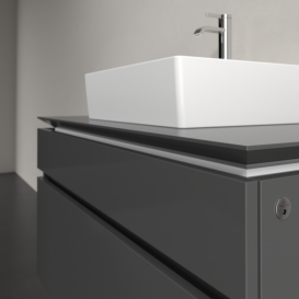 Тумба под раковину Villeroy & Boch Legato 100х55 см с подсветкой МДФ/ДСП глянцевый серый B604L0FP