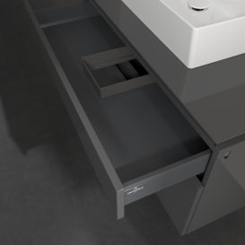 Тумба под раковину Villeroy & Boch Legato 100х55 см с подсветкой МДФ/ДСП глянцевый серый B604L0FP