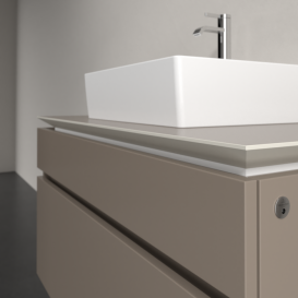 Тумба під раковину Villeroy & Boch Legato 100х55 см з підсвічуванням ДСП сірий трюфель B604L0VG