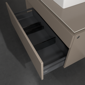 Тумба під раковину Villeroy & Boch Legato 100х55 см з підсвічуванням ДСП сірий трюфель B604L0VG