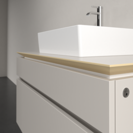 Тумба под раковину Villeroy & Boch Legato 100х55 см с подсветкой ДСП нежно-серый B604L0VK