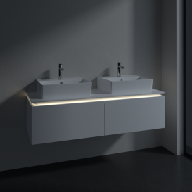 Тумба под раковину Villeroy & Boch Legato 140х38 см с подсветкой ДСП белый матовый B668L0MS