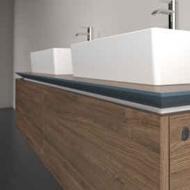 Тумба под раковину Villeroy & Boch Legato 140х38 см с подсветкой ДСП дуб аризона B668L0VH