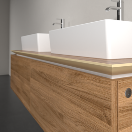 Тумба под раковину Villeroy & Boch Legato 140х38 см с подсветкой ДСП дуб канзас B668L0RH