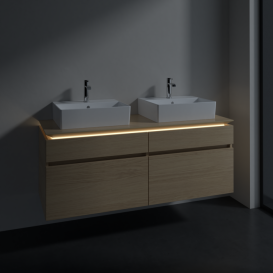 Тумба під раковину Villeroy&Boch Legato 140х55 см з підсвічуванням ДСП північний дуб B669L0VJ