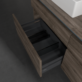 Тумба під раковину Villeroy & Boch Legato 140х55 см з підсвічуванням ДСП кам'яний дуб B669L0RK