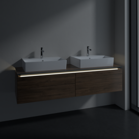 Тумба под раковину Villeroy & Boch Legato 160х38 см с подсветкой ДСП дуб аризона B676L0VH