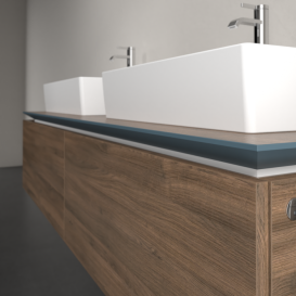 Тумба под раковину Villeroy & Boch Legato 160х38 см с подсветкой ДСП дуб аризона B676L0VH