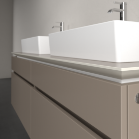 Тумба під раковину Villeroy&Boch Legato 160х55 см з підсвічуванням ДСП трюфель сірий B677L0VG