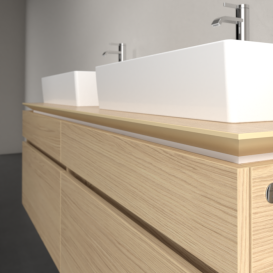 Тумба под раковину Villeroy & Boch Legato 160х55 см с подсветкой ДСП северный дуб B677L0VJ