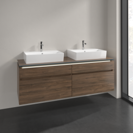 Тумба под раковину Villeroy & Boch Legato 160х55 см с подсветкой ДСП дуб аризона B677L0VH