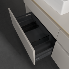 Тумба под раковину Villeroy & Boch Legato 160х55 см с подсветкой ДСП нежно-серый B677L0VK