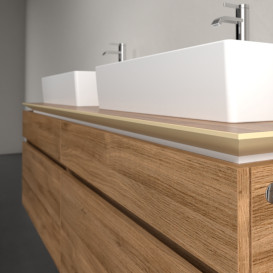 Тумба під раковину Villeroy & Boch Legato 160х55 см з підсвічуванням ДСП дуб канзас B677L0RH