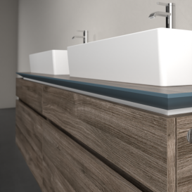 Тумба під раковину Villeroy & Boch Legato 160х55 см з підсвічуванням ДСП кам'яний дуб B677L0RK