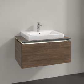 Тумба під раковину Villeroy & Boch Legato 80х38 см з підсвічуванням ДСП дуб аризона B678L0VH