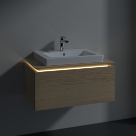 Тумба під раковину Villeroy&Boch Legato 80х38 см з підсвічуванням ДСП північний дуб B678L0VJ