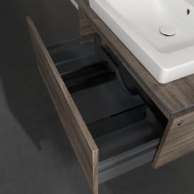 Тумба під раковину Villeroy & Boch Legato 80х38 см з підсвічуванням ДСП кам'яний дуб B678L0RK