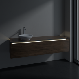 Тумба под раковину Villeroy & Boch Legato 160х38 см с подсветкой ДСП дуб аризона B595L0VH