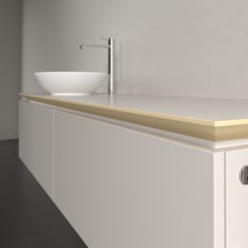 Тумба под раковину Villeroy & Boch Legato 160х38 см с подсветкой ДСП нежно-серый B595L0VK