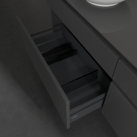 Тумба под раковину Villeroy & Boch Legato 160х55 см с подсветкой МДФ/ДСП глянцевый серый B596L0FP