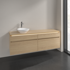 Тумба під раковину Villeroy&Boch Legato 160х55 см з підсвічуванням ДСП північний дуб B596L0VJ