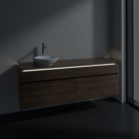 Тумба під раковину Villeroy & Boch Legato 160х55 см з підсвічуванням ДСП дуб аризона B596L0VH