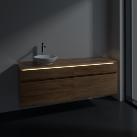 Тумба під раковину Villeroy & Boch Legato 160х55 см з підсвічуванням ДСП дуб канзас B596L0RH