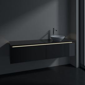 Тумба под раковину Villeroy & Boch Legato 160х38 см с подсветкой МДФ/ДСП глянцевый серый B597L0FP