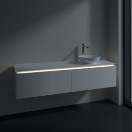 Тумба под раковину Villeroy & Boch Legato 160х38 см с подсветкой ДСП белый матовый B597L0MS