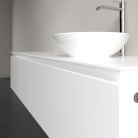 Тумба под раковину Villeroy & Boch Legato 160х38 см с подсветкой ДСП белый матовый B597L0MS