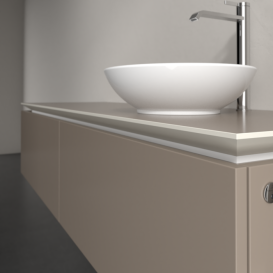 Тумба під раковину Villeroy & Boch Legato 160х38 см з підсвічуванням ДСП сірий трюфель B597L0VG