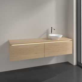 Тумба під раковину Villeroy&Boch Legato 160х38 см з підсвічуванням ДСП північний дуб B597L0VJ