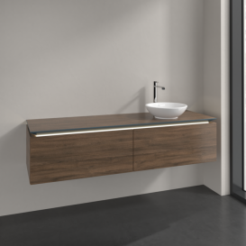Тумба під раковину Villeroy & Boch Legato 160х38 см с подсветкой ДСП дуб аризона B597L0VH