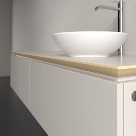 Тумба под раковину Villeroy & Boch Legato 160х38 см с подсветкой ДСП нежно-серый B597L0VK